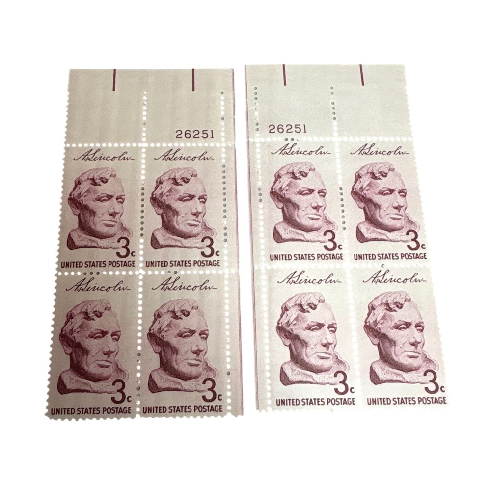 Abraham Lincoln 3‎ Cent Postage Stamps Unused Sheetlets 26251 Lot 8 Stamps